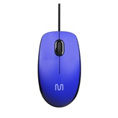 Mouse Óptico com Fio 1200dpi Azul MF400 1 UN Multi