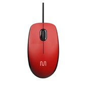 Mouse Óptico com Fio 1200dpi Vermelho MF400 1 UN Multi