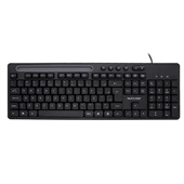 Teclado Slim com Fio Multimídia USB TC262 Preto 1 UN Multi