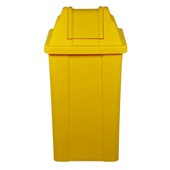 Lixeira JSN Quadrada Amarela com Tampa Basculante 25L 1 UN