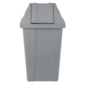 Lixeira Quadrada Cinza com Tampa Basculante 100L 1 UN JSN