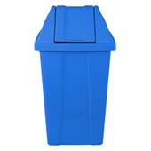 Lixeira Quadrada Azul com Tampa Basculante 100L  1 UN JSN
