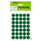 Etiqueta Adesiva Redonda 19mm Verde PT 210 UN Colacril