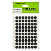 Etiqueta Adesiva Redonda 13mm Preta PT 420 UN Colacril