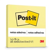 Bloco de Notas Adesivo 76x76mm Amarelo 100 FL Post-it