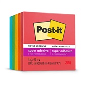 Bloco de Notas Adesivo Cubo Diversão 76x76mm 5 Cores 450 FL Post-it
