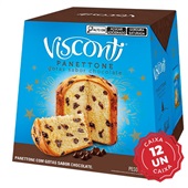 Panettone Gotas de Chocolate 750g CX 12 UN Visconti