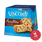 Panettone Gotas de Chocolate 400g CX 18 UN Visconti