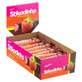 Chocolate com Recheio de Morango 12,3g Display 32 UN Stikadinho