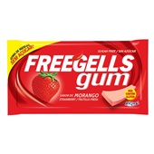Goma de Mascar Sabor Morango 8,5g 1 UN Freegells