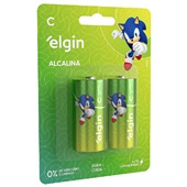 Pilha Alcalina Média 82156 PT 2 UN Elgin