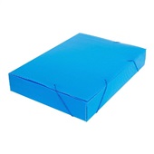 Pasta Polionda Ofício 245x55x340mm Azul 1 UN Polibras