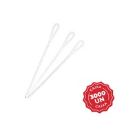 Palheta Plástica para Chá e Drink Branca 10,5CM CX 3000 UN Gool