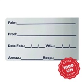 Etiqueta Data Abertura Validade 50mm x 30mm 1000 UN Mix Etiquetas