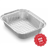 Embalagem Alumínio Retangular Marmitex 1150ml 100 UN Thermoprat