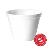 Pote Isopor EPS Térmico Branco 140x52mm 500ml PT 100 UN Copobras