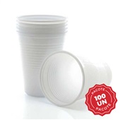 Copo Plástico 110ml Branco PT 100 UN Copaza