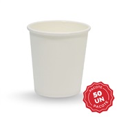 Copo Descartável de Papel Branco 180ml PT 50 UN Gimba