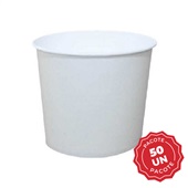 Copo de Papel com Parede Simples 110ml a 120ml Branco PT 50 UN Azevedo
