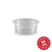 Pote Descartável P-03 Translucido 75ml PT 50 UN Copaza