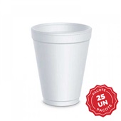 Copo Térmico EPS 300ml Branco PT 25 UN Copobras