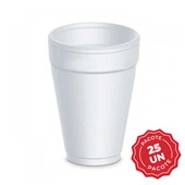 Copo Térmico EPS 480ml Branco PT 25 UN Copobras