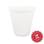 Copo Térmico EPS 240ml Branco PT 25 UN Ultra