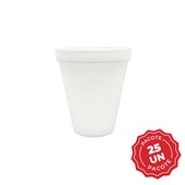 Copo Térmico EPS 180ml Branco PT 25 UN Ultra