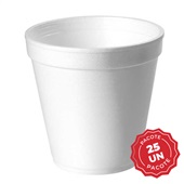 Pote Plástico Térmico Branco 480ml PT 25 UN Copobras