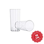 Copo Descartável 340ml Acrílico PT 10 UN Strawplast