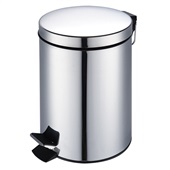 Lixeira Redonda com Pedal 12L Inox 1 UN Lar Plásticos