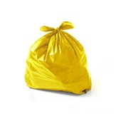 Saco de Lixo 40L Amarelo 60x60cm PT 100 UN Poliplast