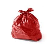 Saco de Lixo 40L Vermelho 60x60cm PT 100 UN Poliplast