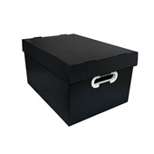 Caixa Organizadora com Tampa Preto 46x32x25cm 1 UN Dello