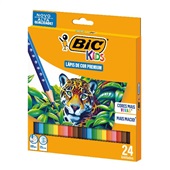 Lápis de Cor Sextavado Premium Kids 24 Cores Bic