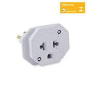 Adaptador de Tomada Tripolar Antigo para Novo Branco 4313 1 UN Force L