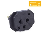 Adaptador de Tomada Tripolar Antigo para Novo Preto 4312 1 UN Force Li