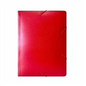 Pasta Aba Elástico A4 Retrô Vermelho 1 UN Plascony