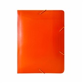 Pasta Aba Elástico A4 Retrô Laranja 1 UN Plascony