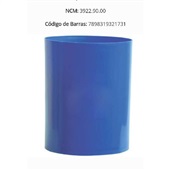 Cesto de Lixo sem Tampa Azul 14L 1 UN Bralimpia