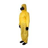 Macacão Pvc Impermeavel/Forrado Tech 300 Tamanho G Amarelo com Capuz 1