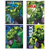 Caderno Universitário Capa Dura 10 Matérias 160 FL Hulk Sortidos 1 UN