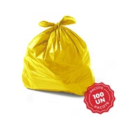Saco para Lixo Plastjoia Amarelo 40L PCT C/100 UN