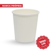 Copo Descartável de Papel 180ml Branco CX 1000 UN Gimba