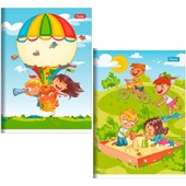 Caderno Brochura Básico Capa Flexível 1/4 140x200mm 96 FL Estampa Sort