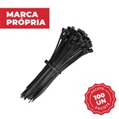 Abraçadeira de Nylon Preta 140x3,4mm PT 100 UN Gimba