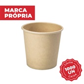 Copo de Papel de Bambu Descartável 180ml CX 1000 UN Gimba