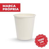 Copo Descartável de Papel Branco 210ml CX 1000 UN Gimba