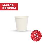 Copo Descartável de Papel Branco 70ml PT 50 UN Gimba