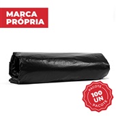 Saco de Lixo Econômico 200L Preto 90x113cm PT 100 UN Gimba